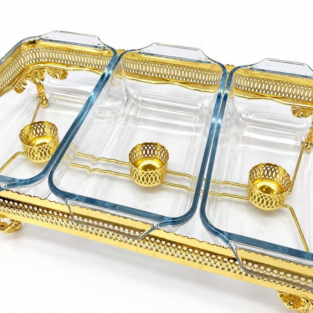 Winterbach Calista Isıtıcılı 3 Bölmeli Sunumluk Gold