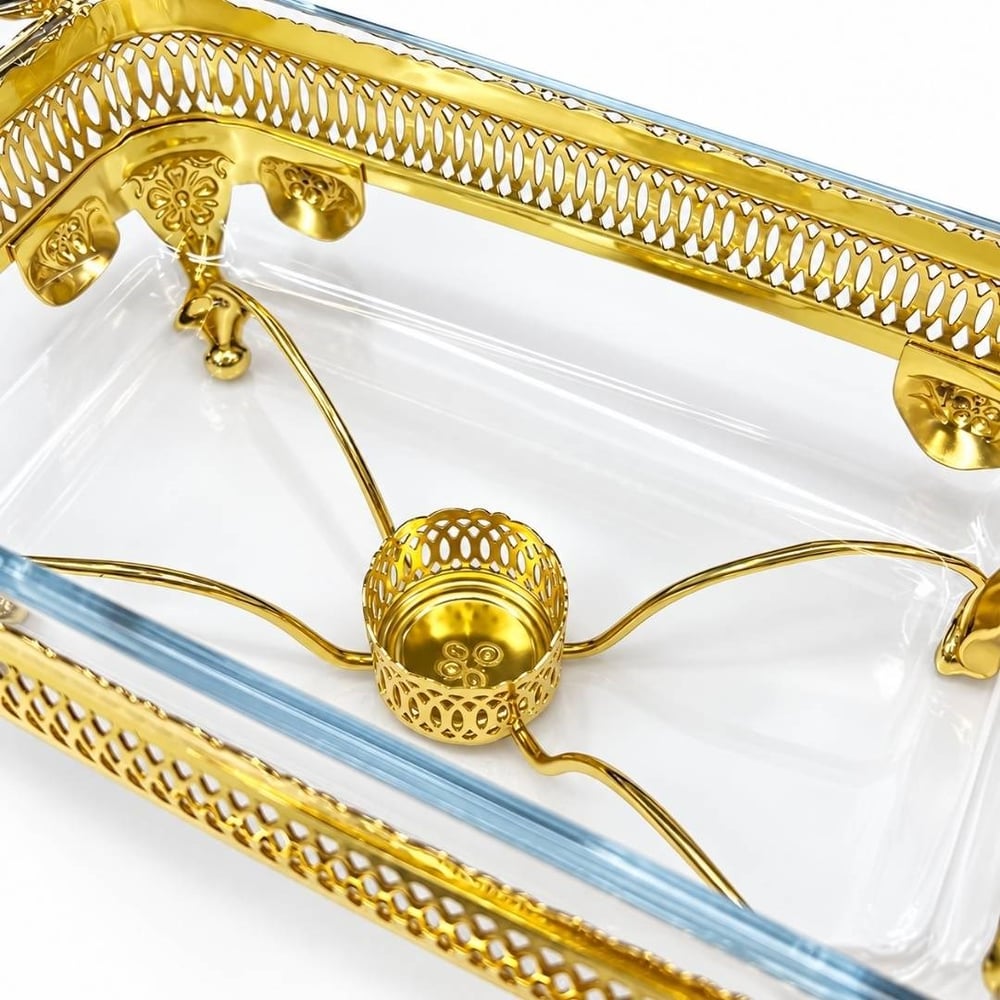 Winterbach Calista Isıtıcılı Dikdörtgen Küçük Sunumluk Gold 