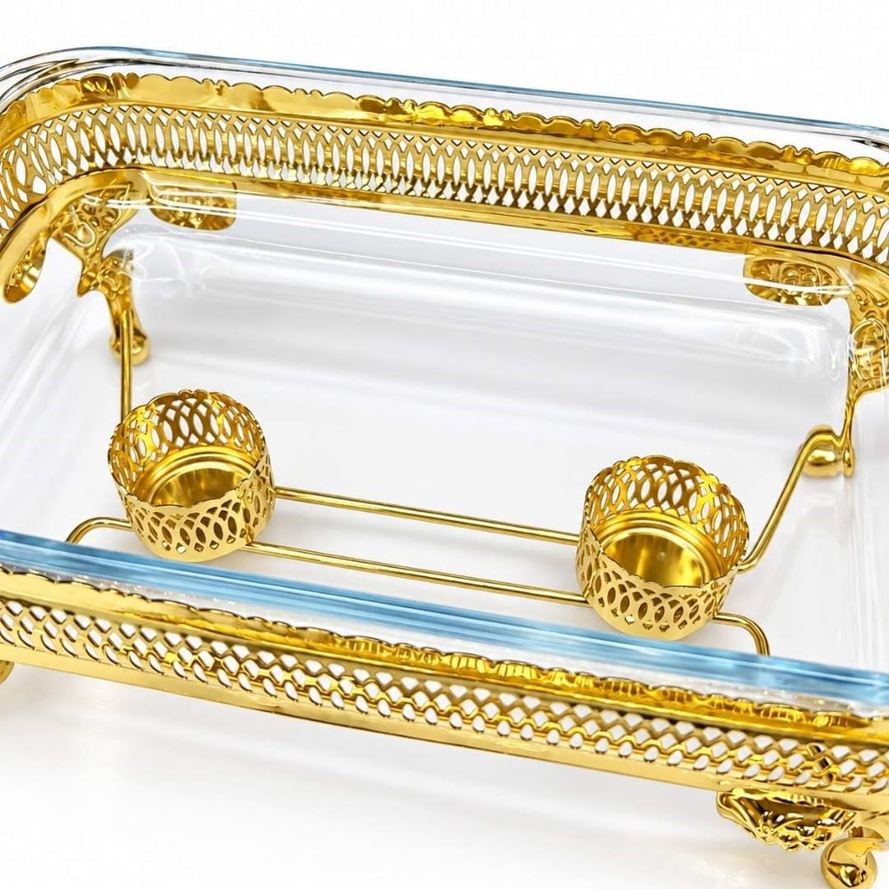 Winterbach Calista Isıtıcılı Dikdörtgen Orta Sunumluk Gold