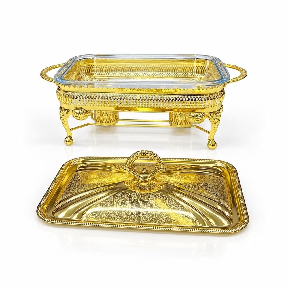 Winterbach Calista Isıtıcılı Dikdörtgen Orta Sunumluk Gold