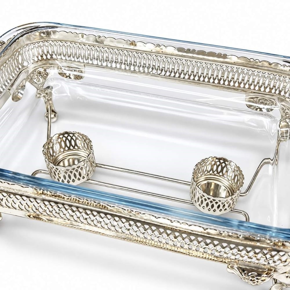 Winterbach Calista Isıtıcılı Dikdörtgen Orta Sunumluk Silver Gold 