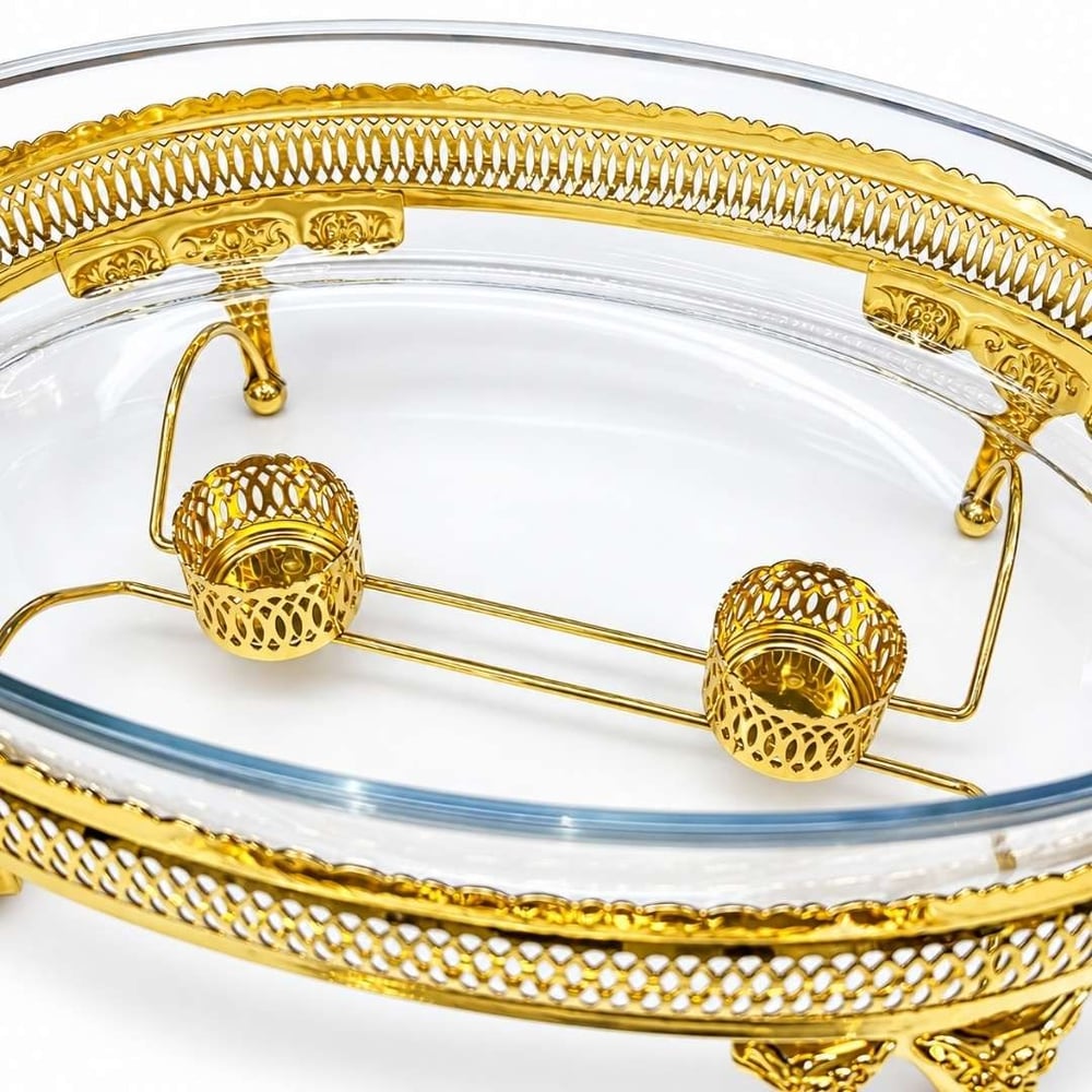 Winterbach Calista Isıtıcılı Oval Büyük Sunumluk Gold