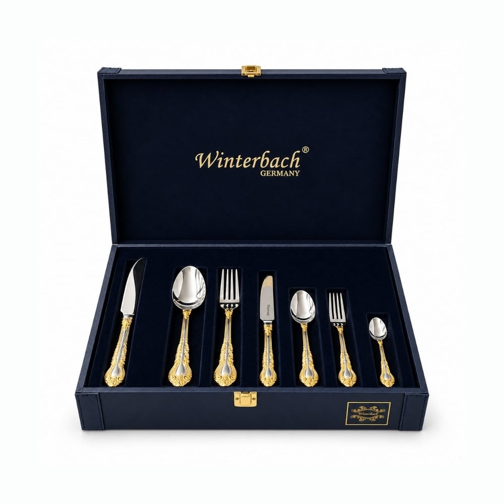 Winterbach Spindra 84 Parça Çatal Kaşık Bıçak Takımı Gold