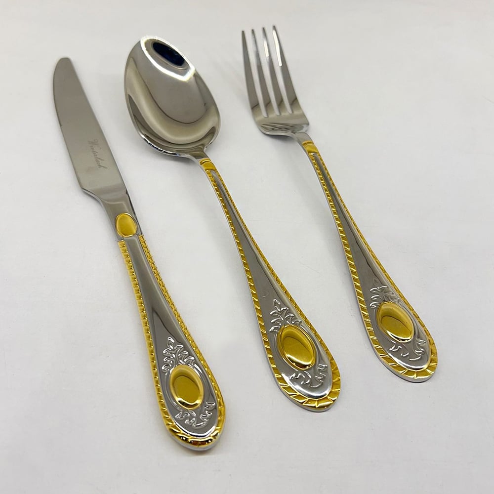 Winterbach Stone 84 Piece Cutlery Set Gold