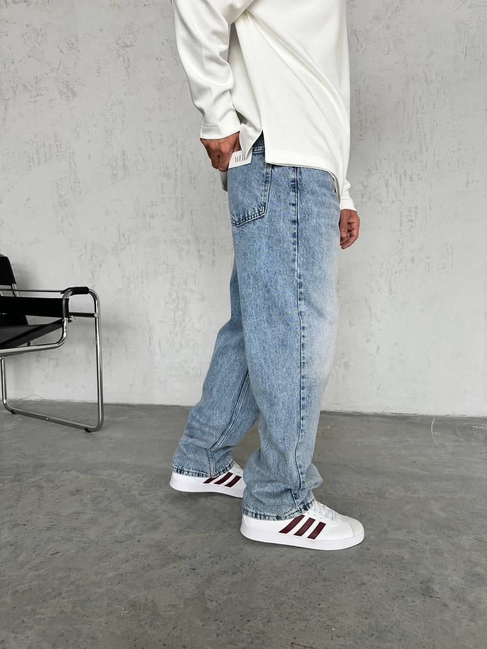 Açık Mavi Baggy Kot Pantolon
