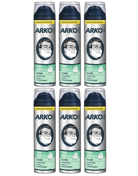 Arko Men Klasik Tıraş Köpüğü 200 ML X 6 Adet