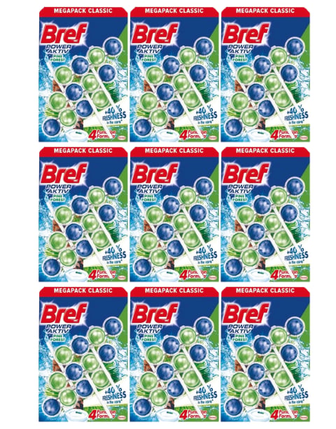 Bref Power Aktiv Klozet Blok Çam 3'lü X 9 Adet