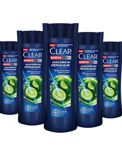 Clear Kepeğe Karşı Etkili Şampuan Maksimum Ferahlık 350 ML * 5 Adet