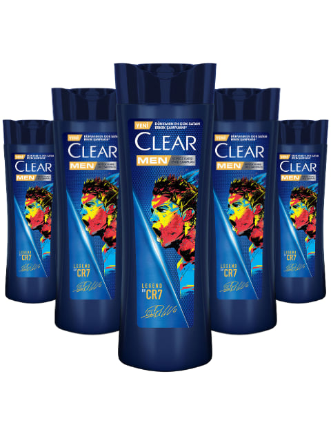 Clear Men Kepeğe Karşı Etkili Şampuan Legend By CR7 350 ML * 5 Adet