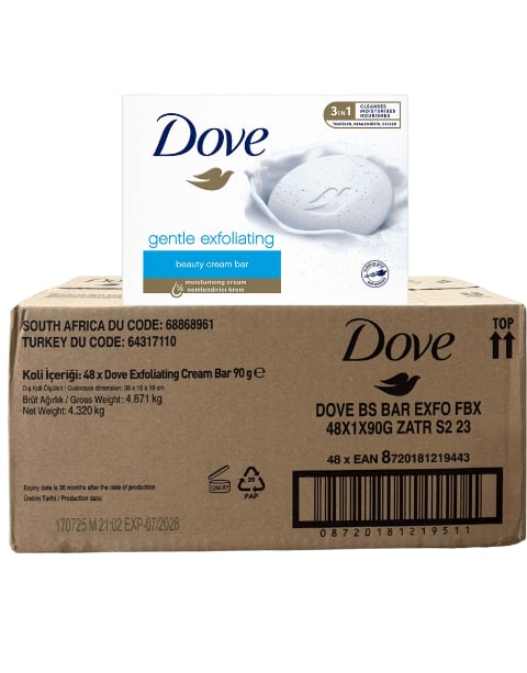 Dove Beauty Cream Bar Gentle Exfoliating 90 GR * 48 ADET
