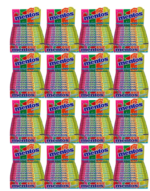 Mentos Karışık Meyve Aromalı Çiğnene Draje Şekerleme 37,5 GR X 20 Adet X 16 Adet