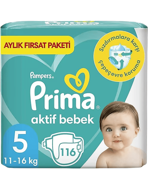 Prima Aktif Bebek 5 Beden 11-16 KG 116 Adet