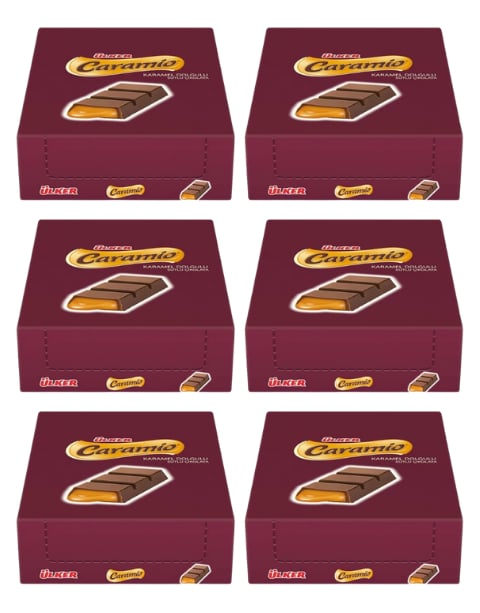 Ülker Caramio Karamel Dolgulu Sütlü Çikolata ( 32 GR X 24 Adet ) X 6 Adet