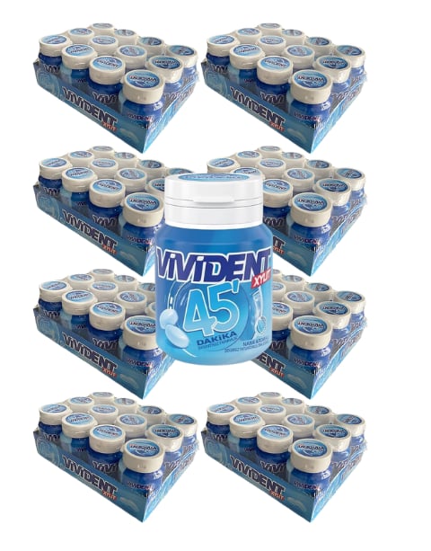 Vivident Xylıt 45 Dakika Nane Aromalı Şekersiz Tatlandırıcılı Draje Sakız 67 GR X 12 Adet X 8 Adet