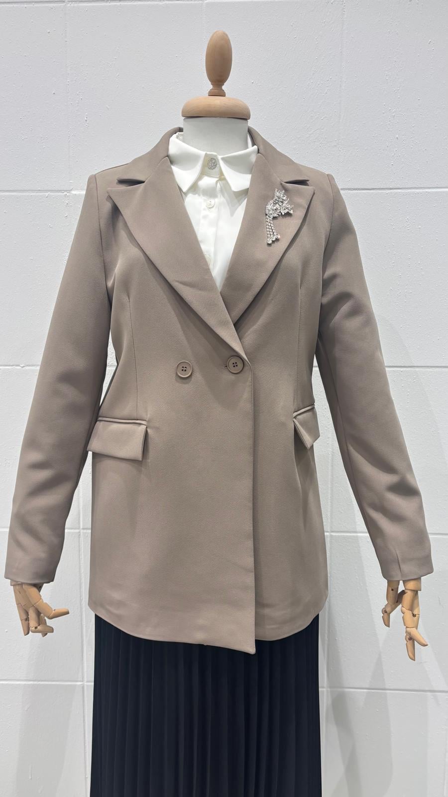 AYNAZ 140226 BROŞLU BLAZER