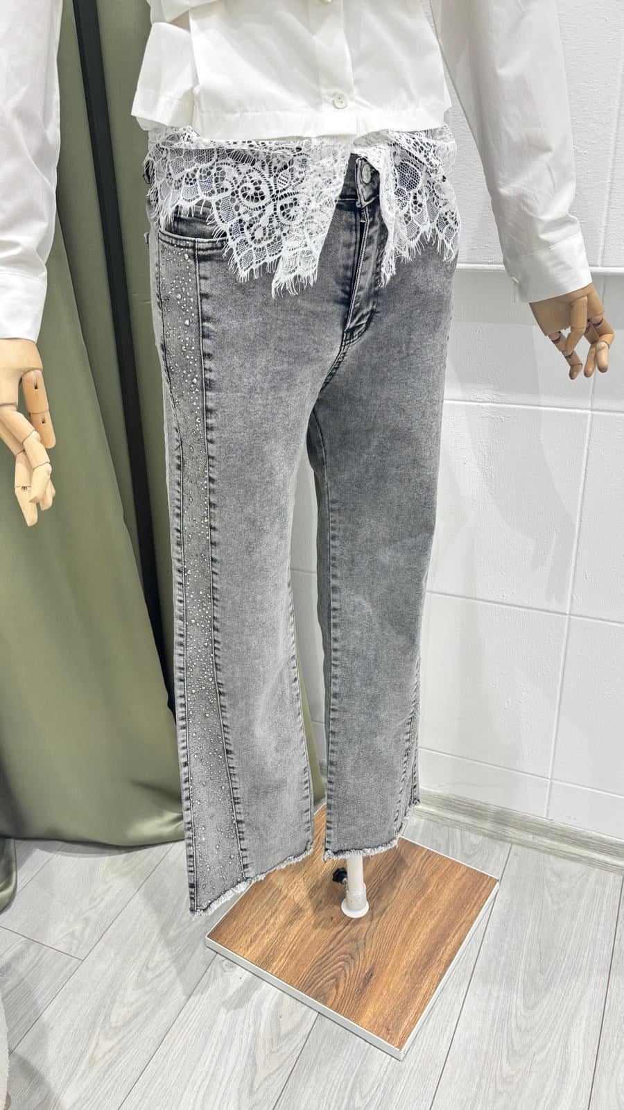 NOŞHE 4590 TAŞLI GENİŞ PAÇA PANTOLON