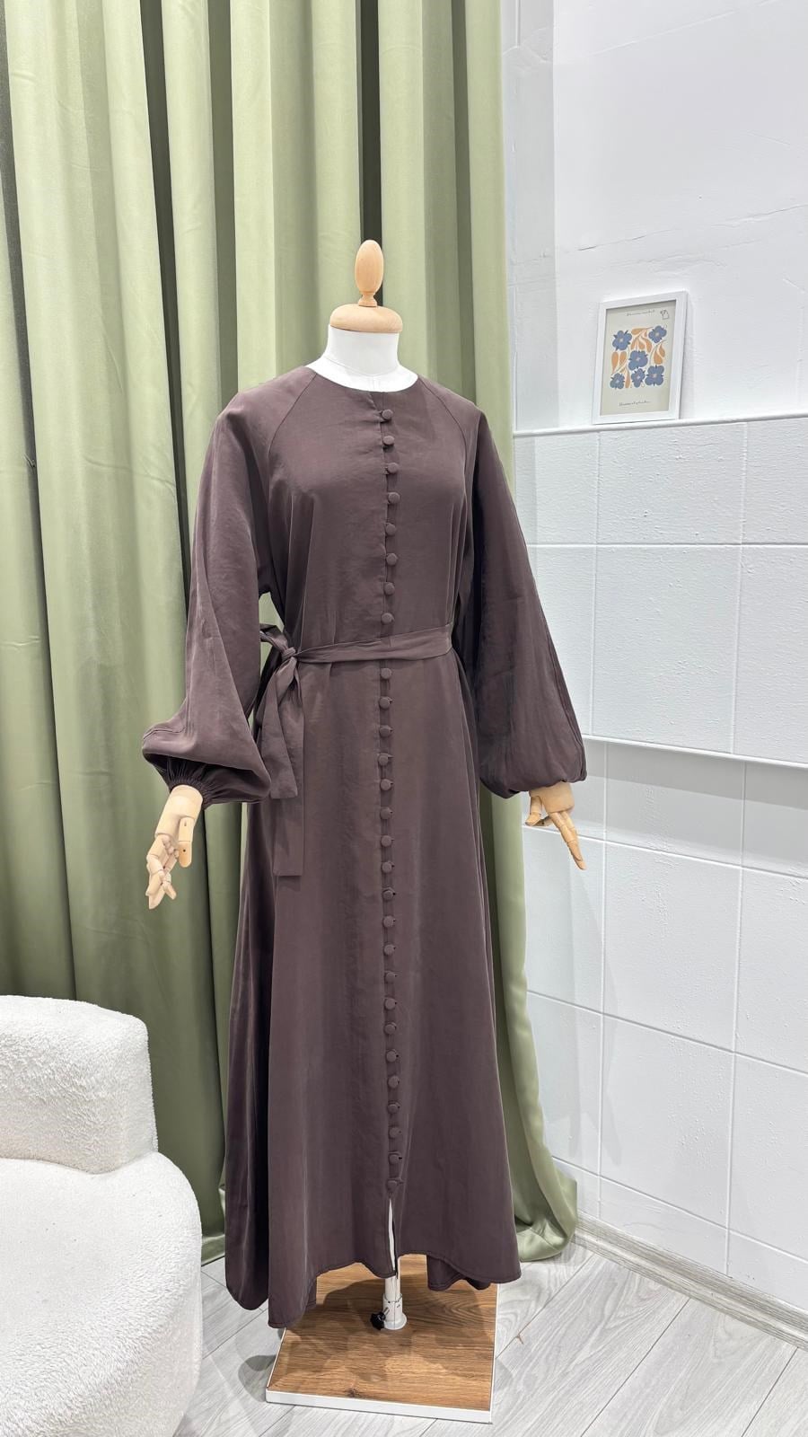 RAİMENT 139 UZUN DÜĞMELİ ELBİSE