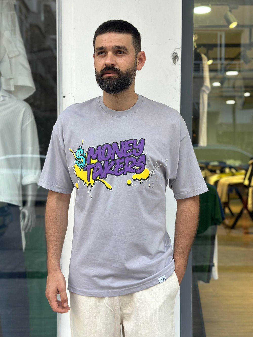 Oversize baskılı t-shirt