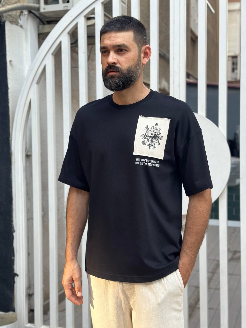Oversize baskılı t-shirt