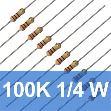 100K 1/4W Direnç (10 Adet)
