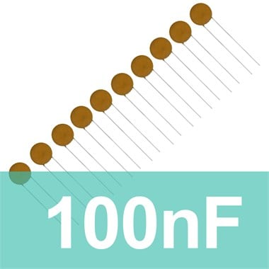 100nF Seramik Kondansatör (10 Adet)