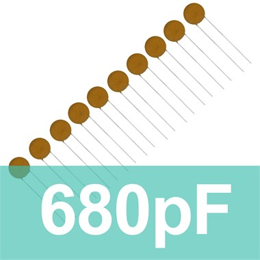 680pF Seramik Kondansatör (10 Adet)