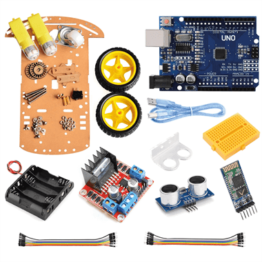 Arduino 2WD Araç Seti - Engelden Kaçan Robot Kiti - Videolu