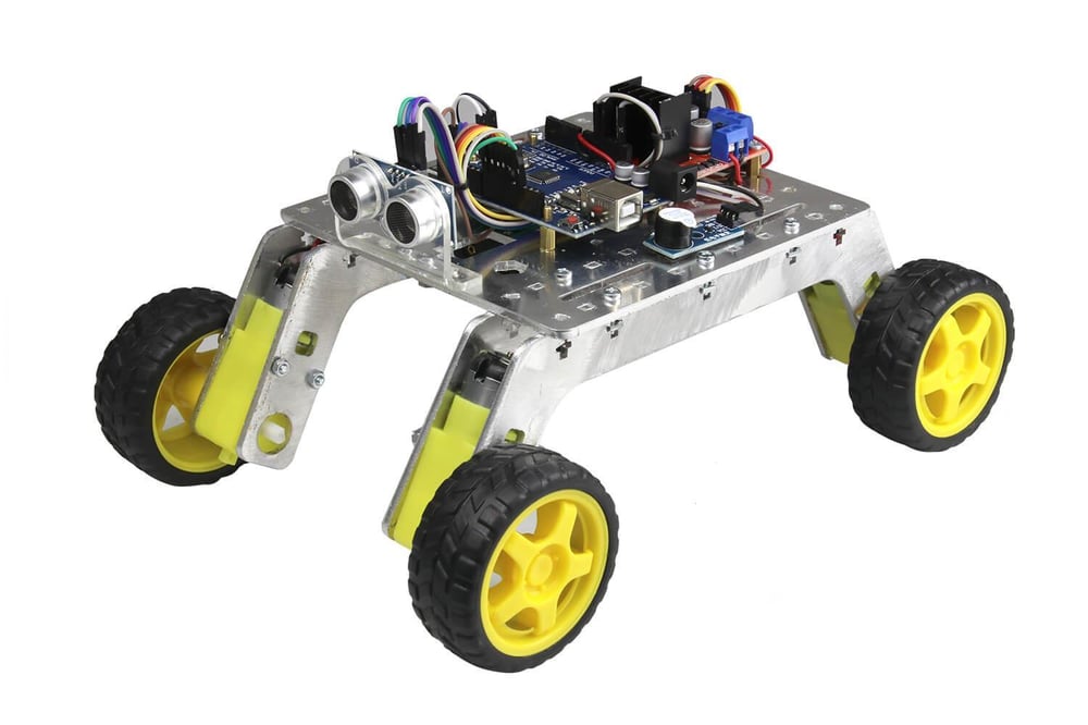 Rover 4x4 Arazi Robot Kiti (Alüminyum Gövdeli) (de