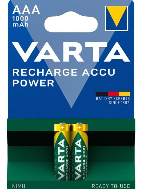 Varta 1000mAh AAA Şarj Edilebilir Kalem Pil 2li