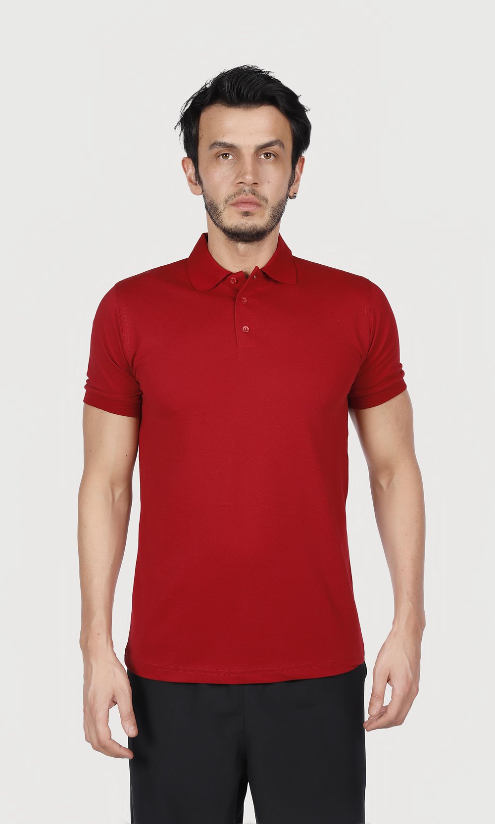 BORDO POLO YAKA 50/50 Pamuk Polyester TİŞORT
