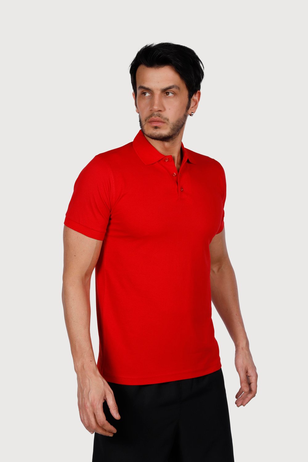 KIRMIZI POLO YAKA 50/50 Pamuk Polyester TİŞORT