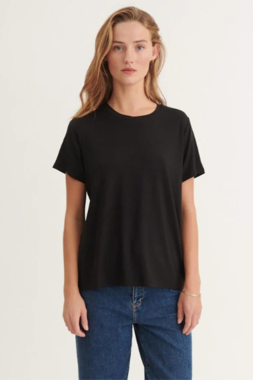 ORJ MARKA SİYAH BİSİKLET YAKA BASIC T-SHIRT
