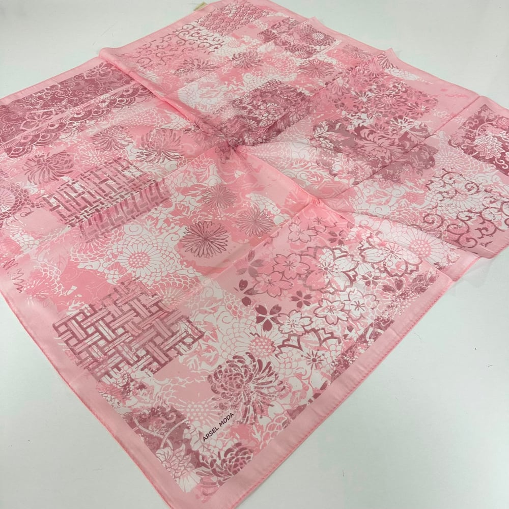 ARSEL MODA Soft Pamuklu Eşarp İtalyan Dikişli Pembe Serisi  LRB6906