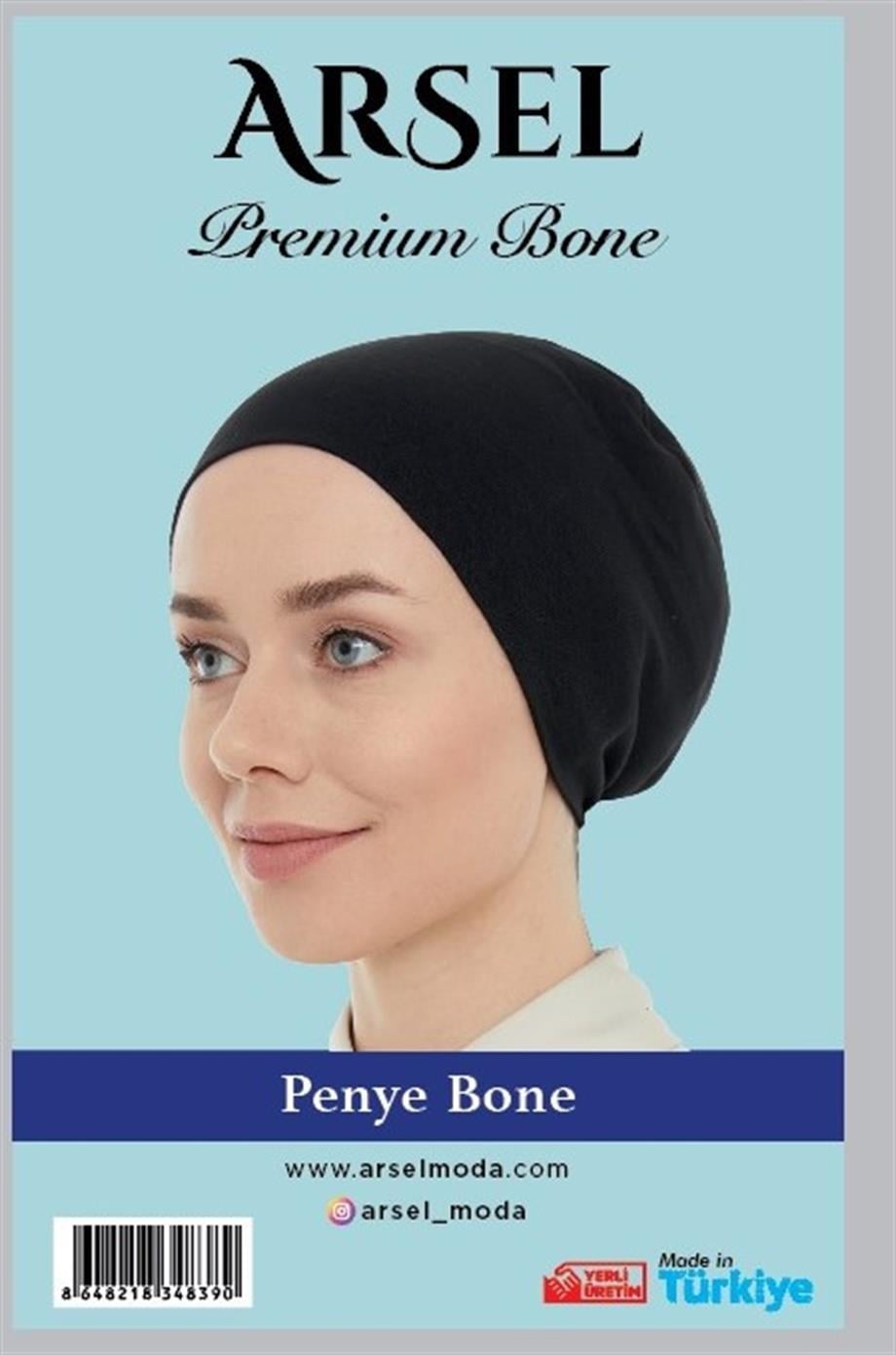 Dikişli Düz Penye Bone Siyah