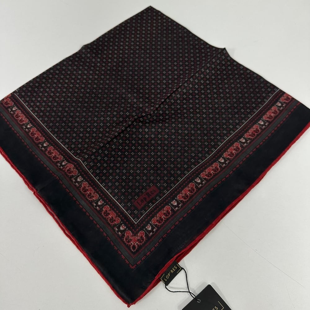 Lop'res Soft Pamuklu Eşarp  Bordo Siyah LDN7508