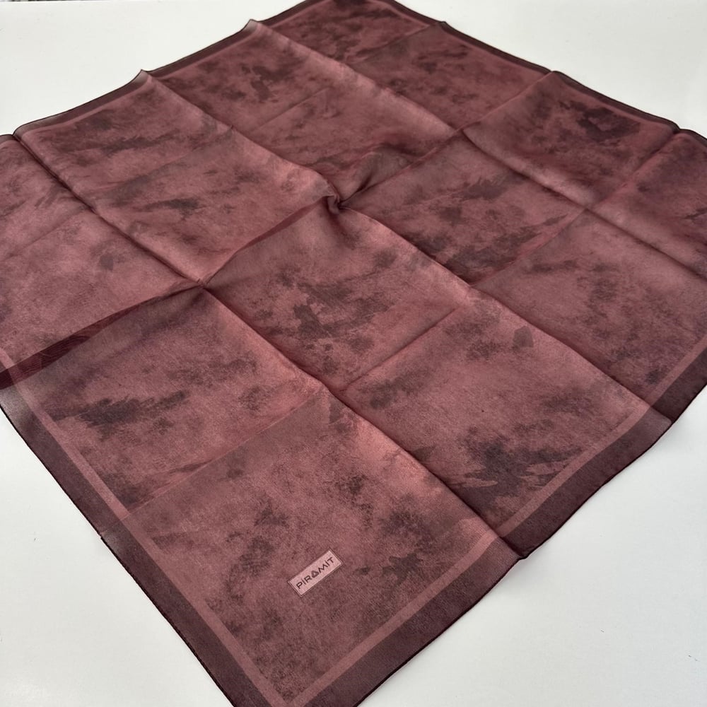 Piramit Desenli Kehribar Eşarp LTP0504