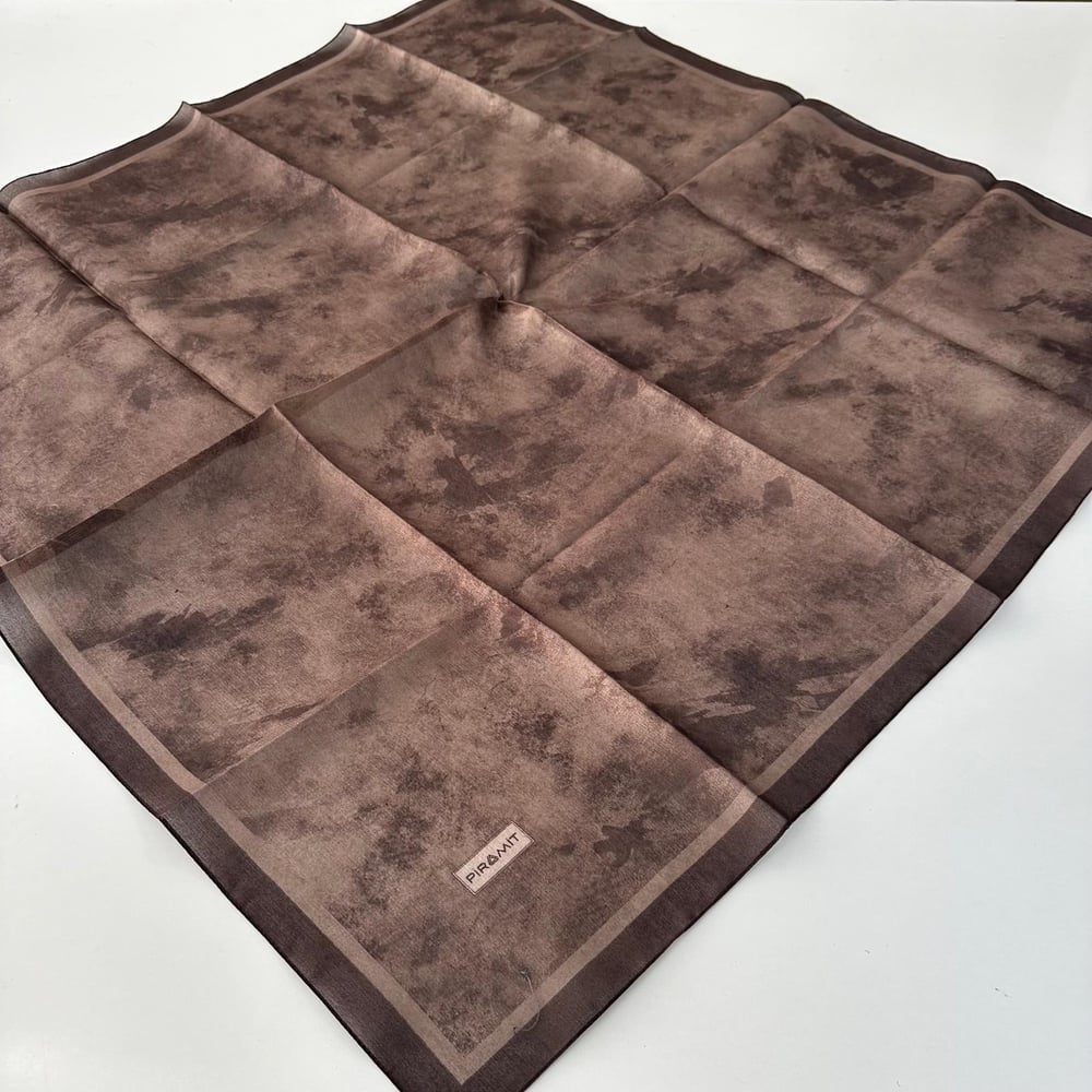 Piramit Desenli Kehribar Eşarp LTP0506
