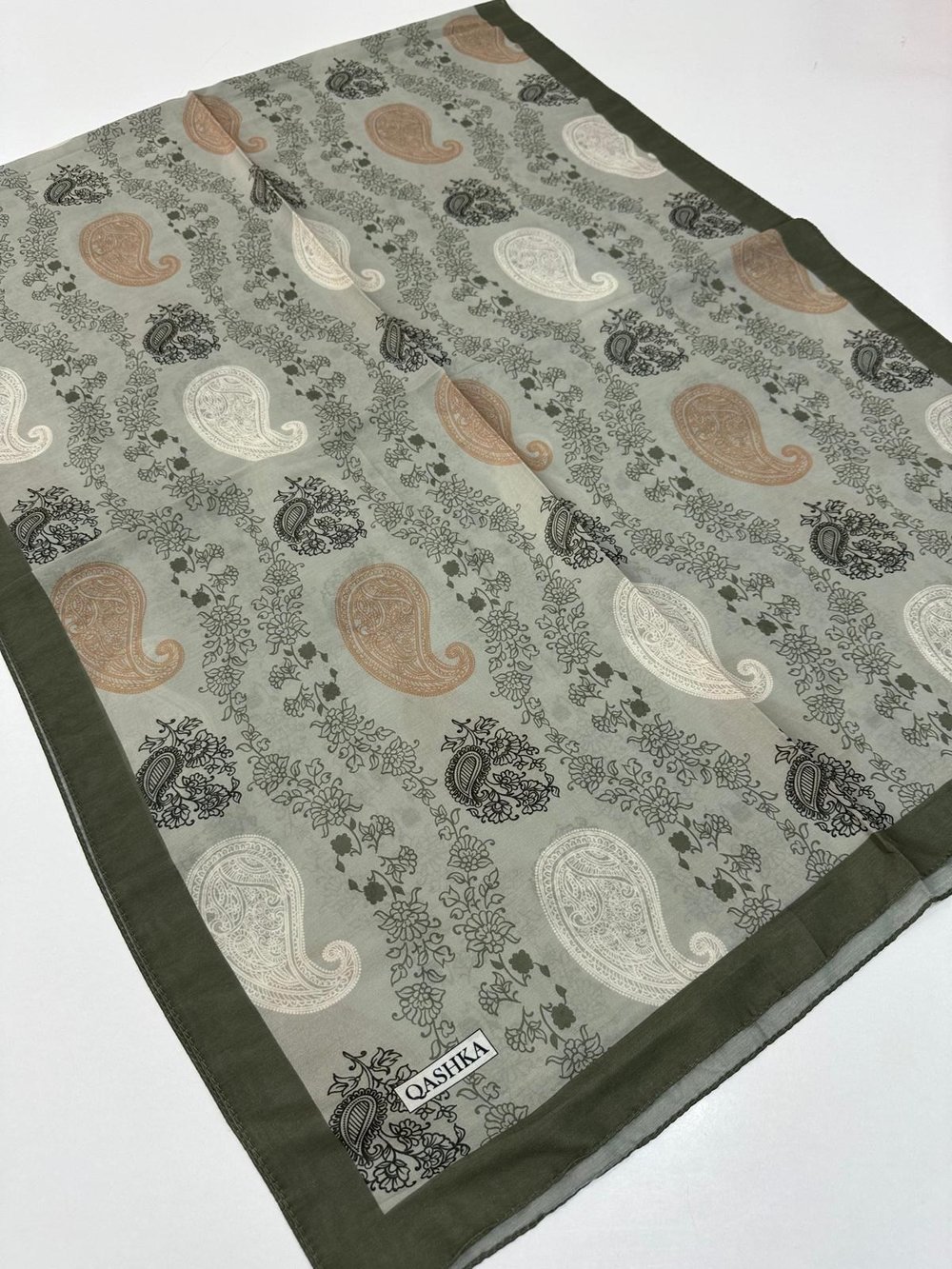 QASHKA Soft Pamuklu Şal Etro Desen LBD1422