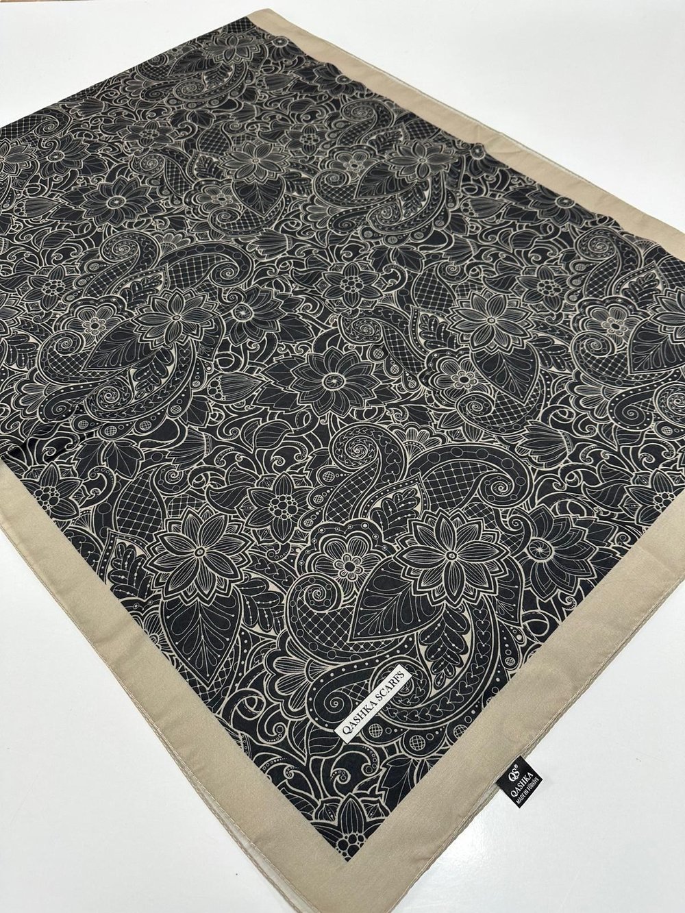 QASHKA Soft Pamuklu Şal Etro Desen LBD1116