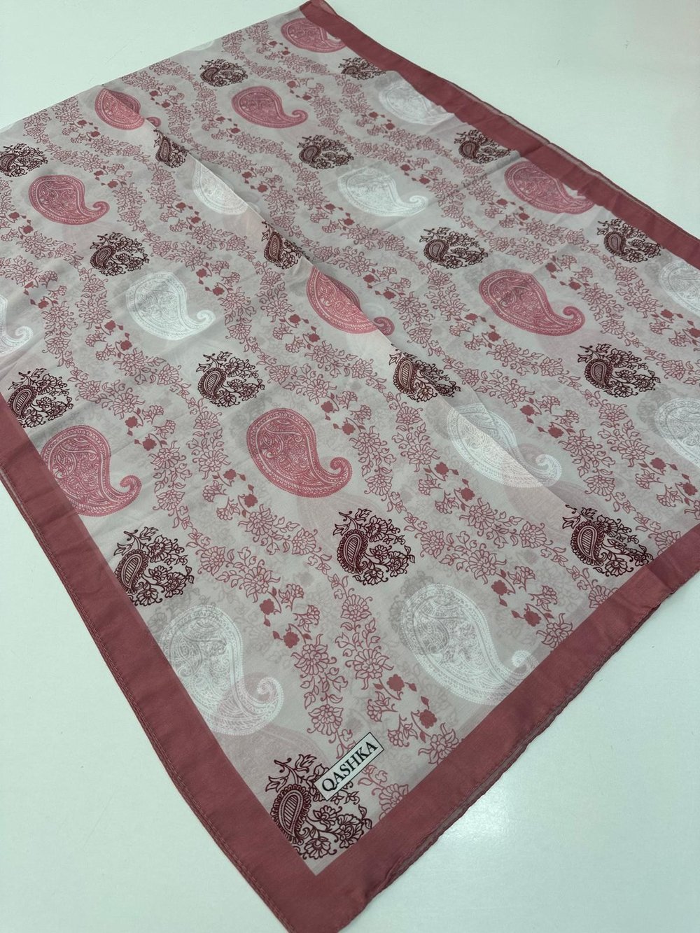 QASHKA Soft Pamuklu Şal Etro Desen LBD1415