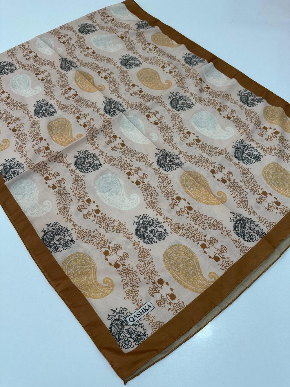 QASHKA Soft Pamuklu Şal Etro Desen LBD1421