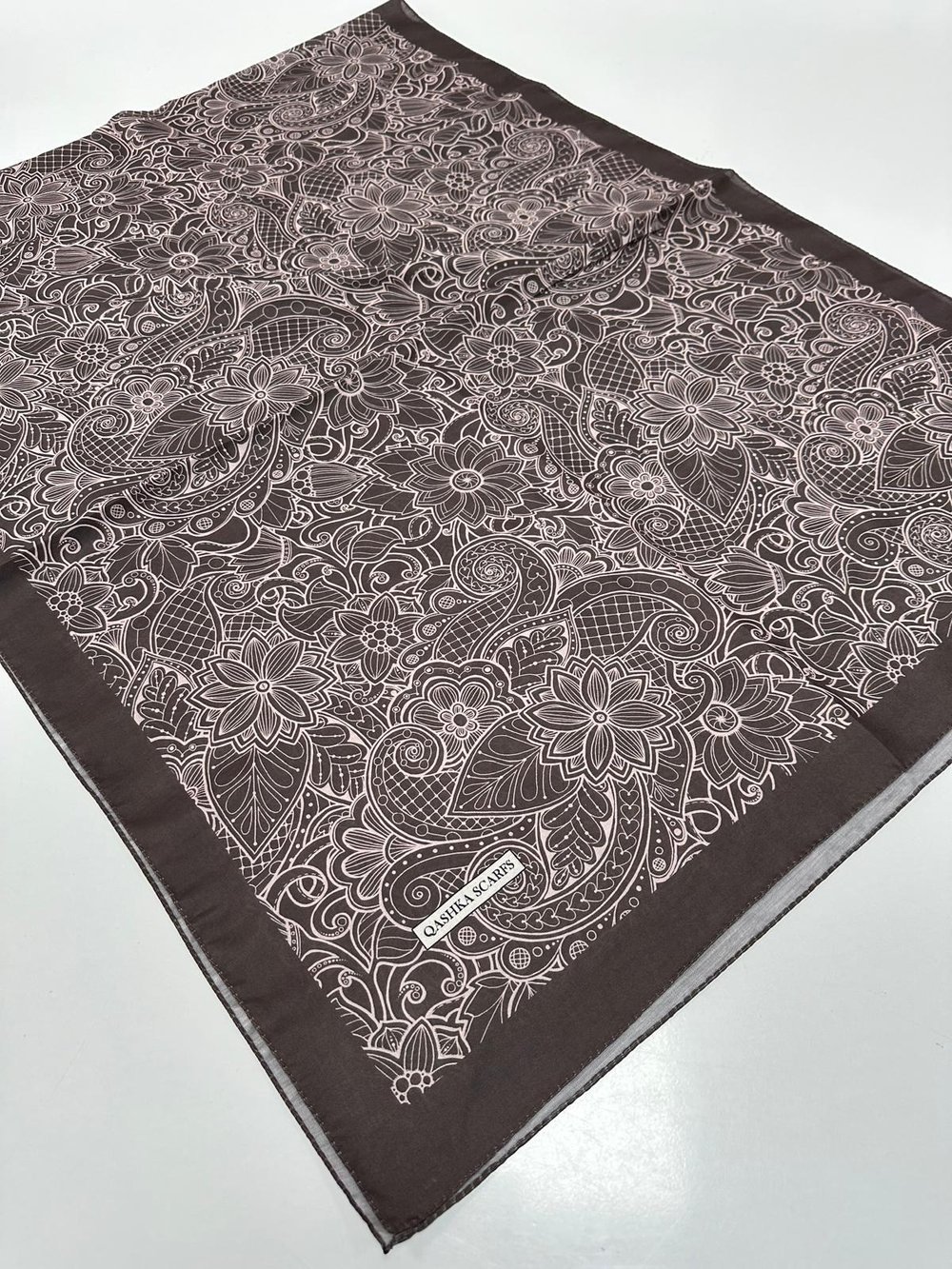 QASHKA Soft Pamuklu Şal Etro Desen LBD1117