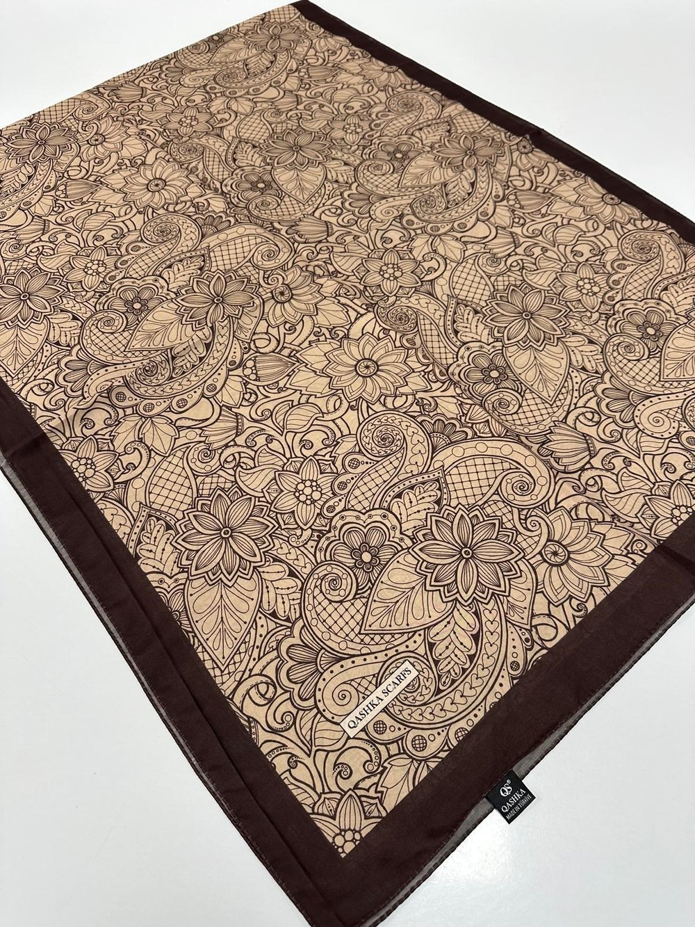 QASHKA Soft Pamuklu Şal Etro Desen LBD1118