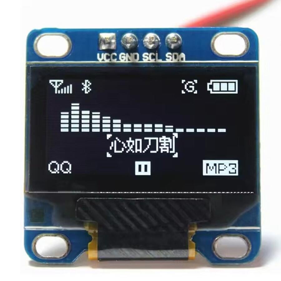 0.96 inç 128x64 OLED Ekran, SSD1306, I2C Seri Haberleşme, 4 Pin, Beyaz