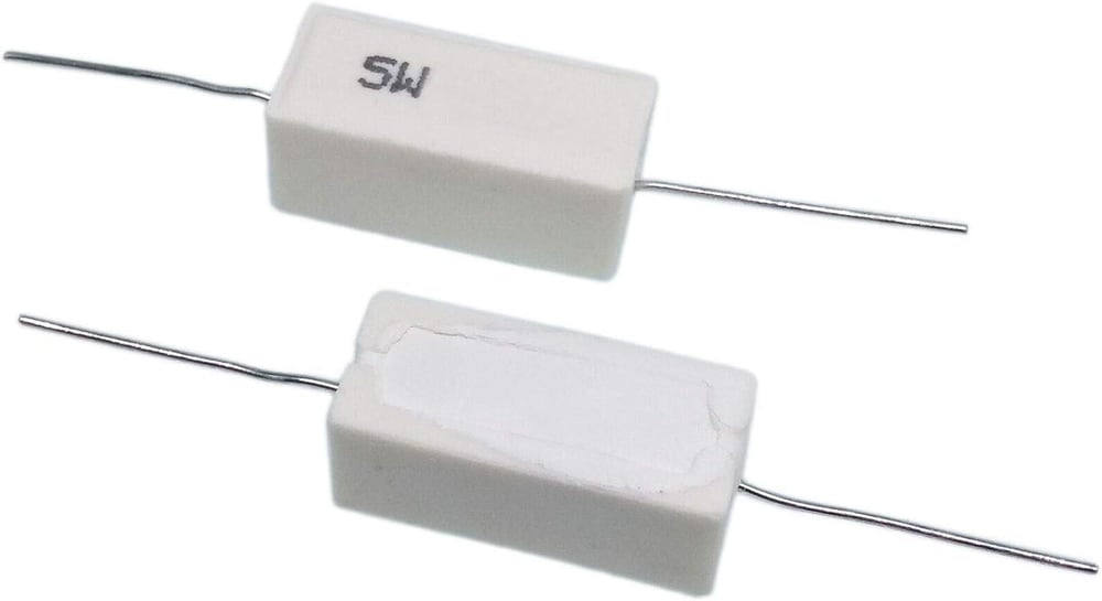 0.047R (0.047 Ohm) %5, 5W THT (Axial) Güç Direnci (Cement - Seramik Kaplı), Liean Gimn
