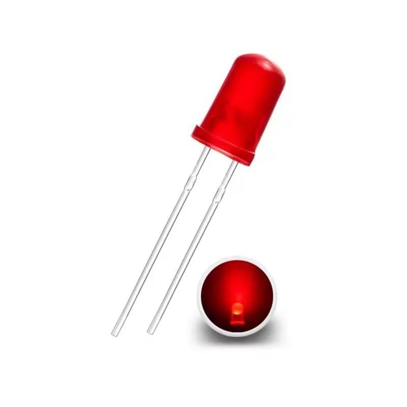 5mm, Kırmızı, LED, Difüz, Radial, 2V, 600mcd