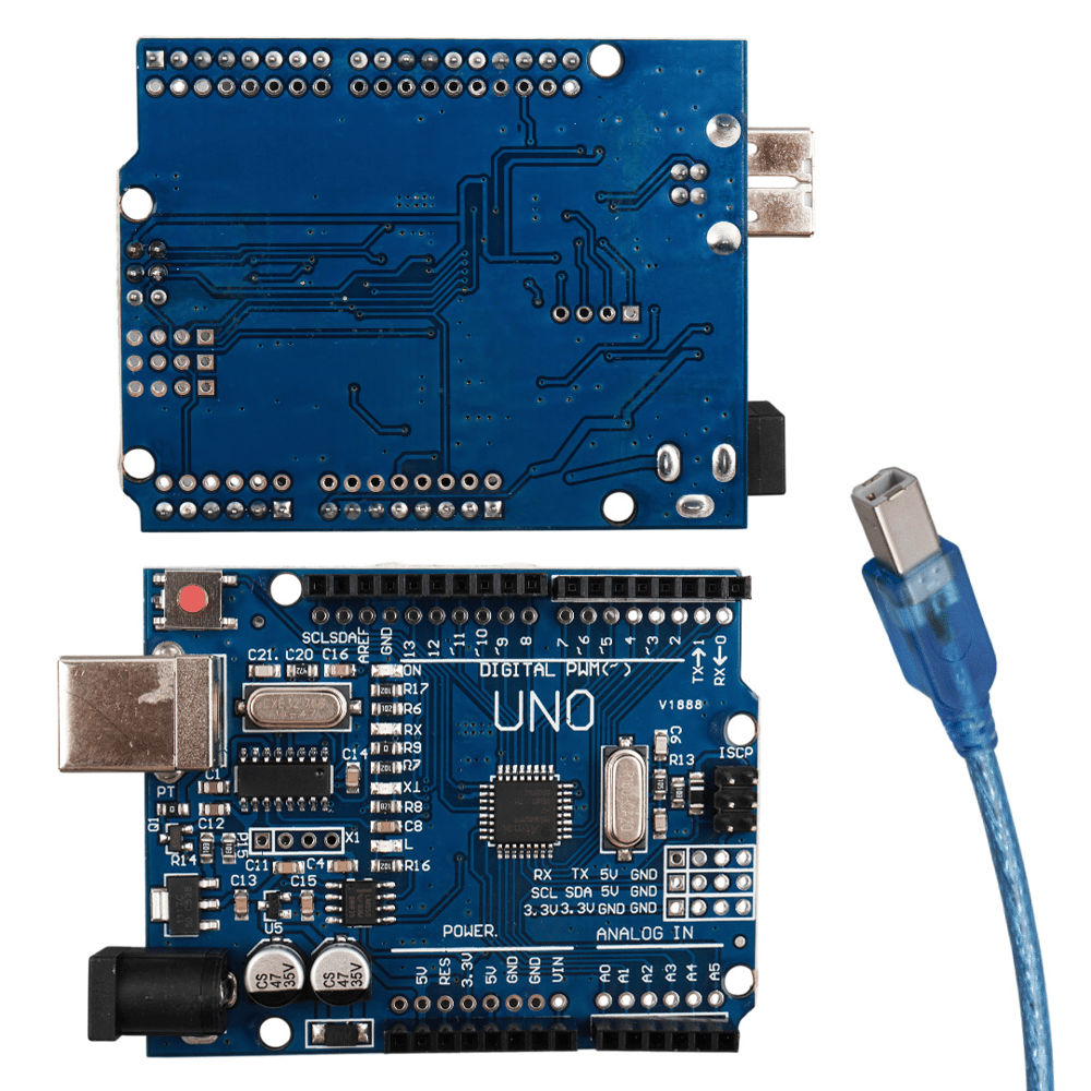 Arduino UNO R3 (Klon), USB Chip CH340, USB Kablo Dahil, Başlangıç Seviyesi Geliştirme Kartı