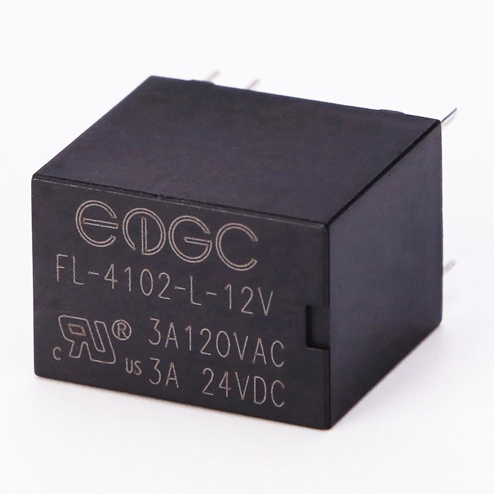 FL4102 D-S-Z-12V, 12V DC, Tek kutuplu, çift yönlü (SPDT), 3A 250V AC, Telekom Rölesi, PCB Montaj, Flourishing