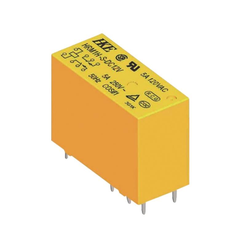 HRM1H-S-DC24V-C, 24V DC, Çift kutuplu, çift yönlü (DPDT), 5A 250V AC, Güç Rölesi, PCB Montaj, HKE