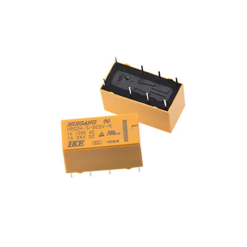 HRS2H-S-DC24V-N, 24V DC, Çift kutuplu, çift yönlü (DPDT), 2A 250V AC, Sinyal Rölesi, PCB Montaj, HKE